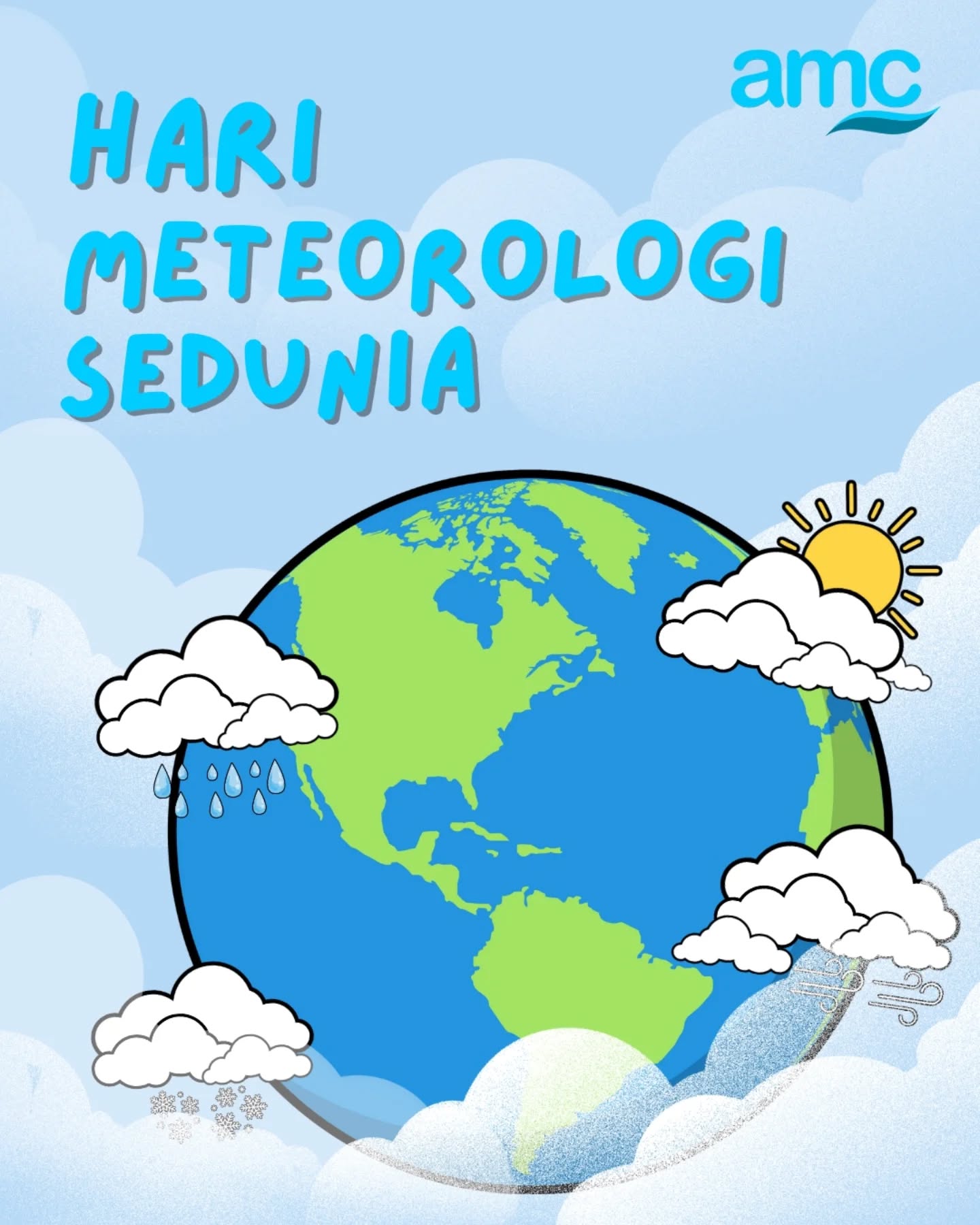 23 Maret – Hari Meteorologi Sedunia 🌤️
Cuaca, iklim, dan kualitas udara memengaruhi setiap aspek kehidupan kita.
Melalui ilmu meteorologi, kita belajar memahami alam, mengurangi risiko bencana, dan merencanakan masa depan yang lebih tangguh terhadap perubahan iklim. 🌏

#HariMeteorologiSedunia #WorldMeteorologicalDay #ClimateAwareness #MitigasiBencana