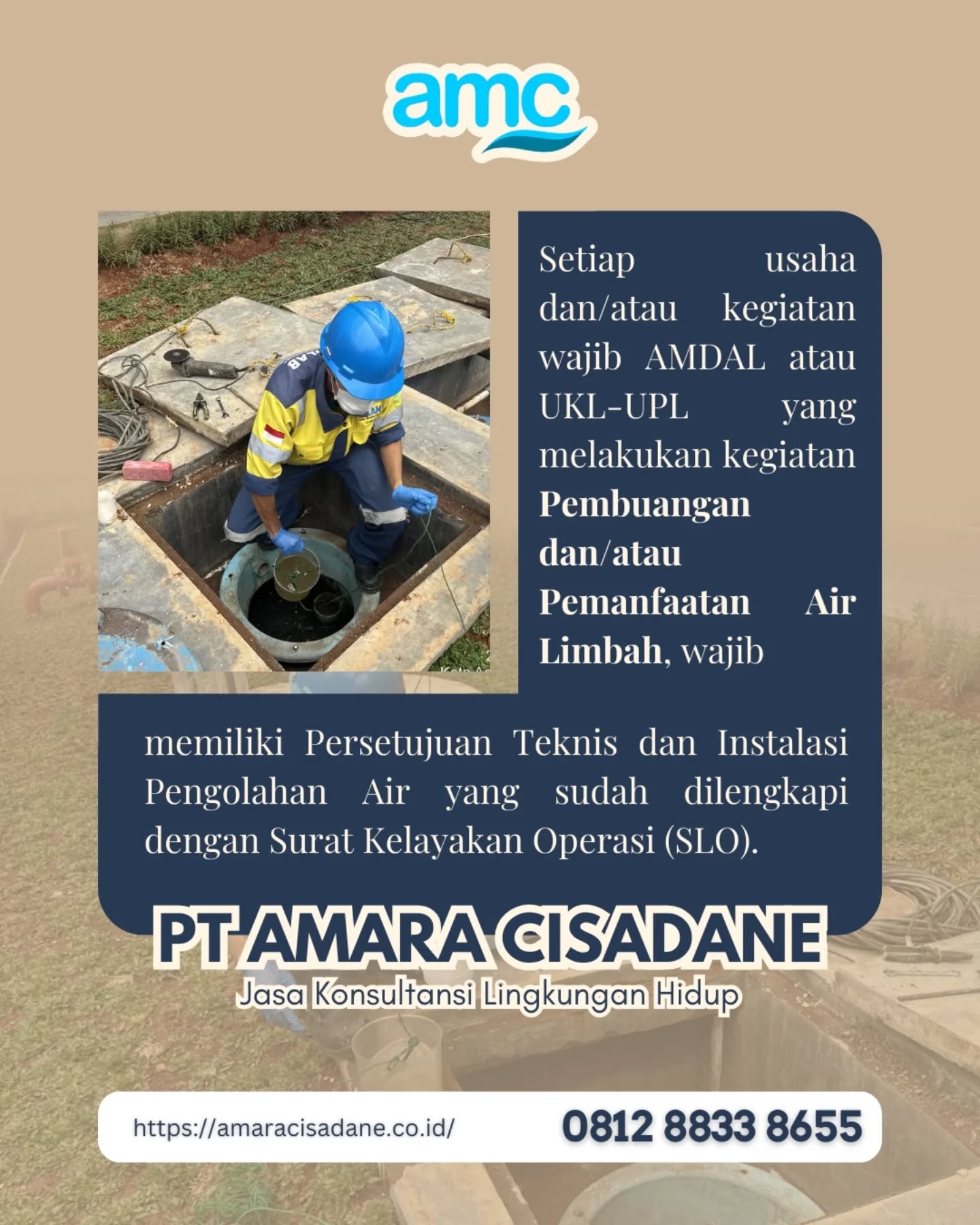 Setiap kegiatan usaha wajib AMDAL atau UKL-UPL yang menghasilkan air limbah, memiliki kewajiban pemenuhan Persetujuan Teknis (Pertek) Air Limbah sesuai Permen LHK No. 5 Tahun 2021.

Dokumen ini memuat kajian teknis antara lain:
✔️ Neraca air & perhitungan debit
✔️ Karakteristik dan beban pencemar
✔️ Desain serta kapasitas Instalasi Pengolahan Air Limbah (IPAL)
✔️ Titik penaatan & rencana pemantauan

Kami membantu proses penyusunan dokumen Persetujuan Teknis Air Limbah secara sistematis dan sesuai ketentuan regulasi, termasuk pendampingan hingga proses pengajuan kepada instansi berwenang.

Pendekatan kami:
📊 Berbasis data dan perhitungan teknis
📑 Selaras dengan dokumen AMDAL/UKL-UPL
📌 Mendukung kelancaran operasional usaha

Untuk konsultasi awal, silakan hubungi kami melalui WhatsApp: 0812-8833-8655 atau akses kontak kami melalui link di Bio Instagram.

#PersetujuanTeknis #PertekAirLimbah #PermenLHK5Tahun2021 #AMDAL #UKLUPL KonsultanLingkungan
