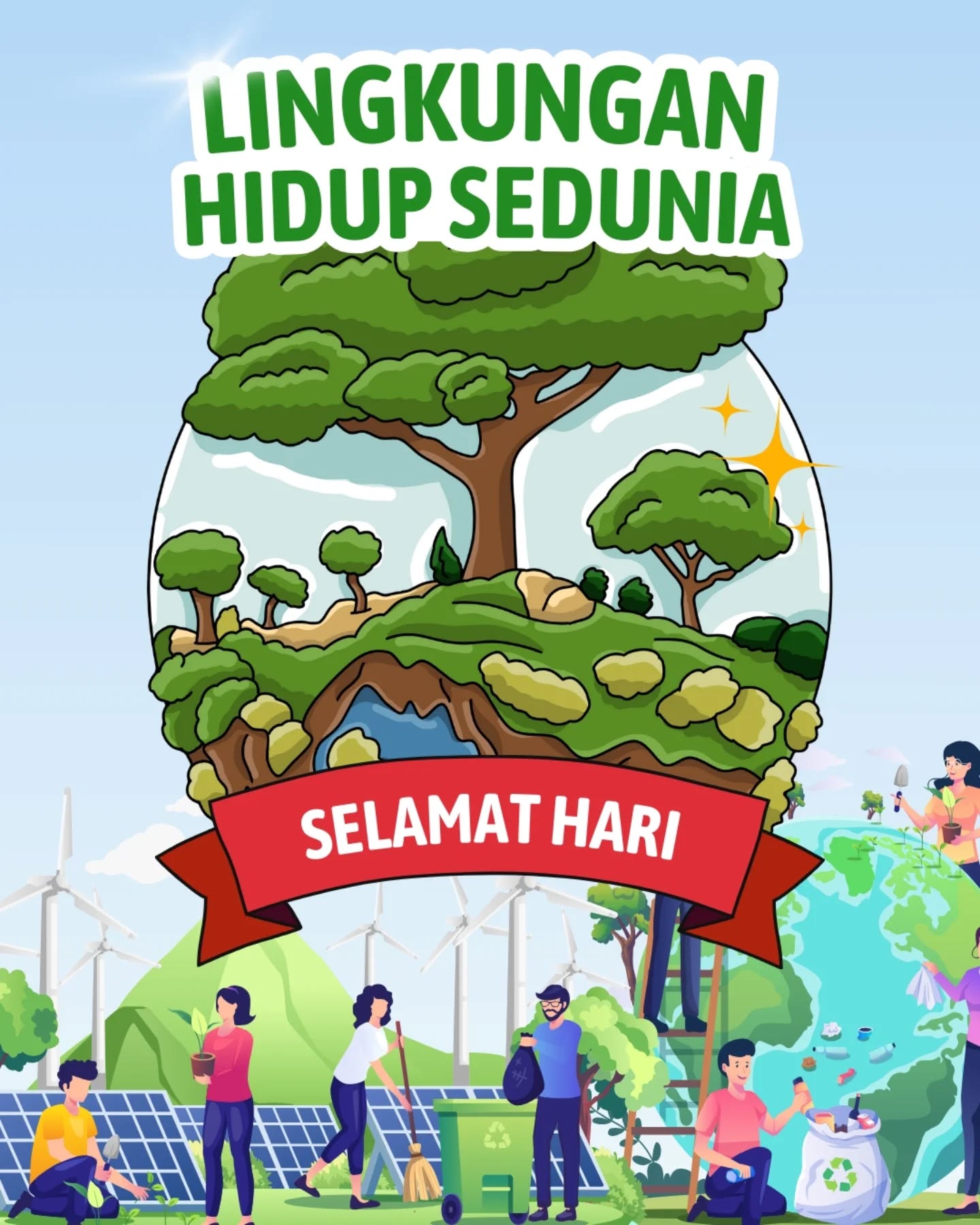 Lingkungan yang sehat bukan warisan, melainkan tanggung jawab bersama. 🌍

Hari Lingkungan Hidup Sedunia menjadi pengingat bahwa menjaga alam berarti menjaga kehidupan hari ini dan masa depan generasi mendatang.

Mari bertindak nyata, mulai dari langkah kecil untuk bumi yang lebih baik.

#HariLingkunganHidupSedunia #WorldEnvironmentDay #SaveOurPlanet #Sustainability